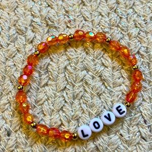 New Super Cute Iridescent Orange Love Bracelet